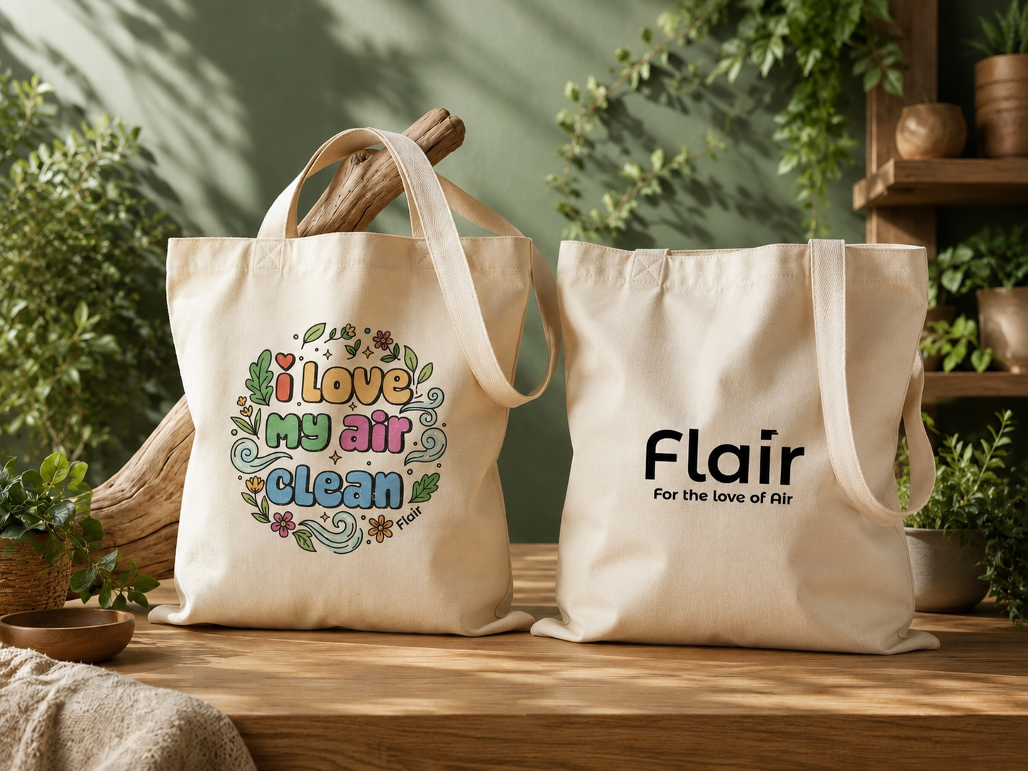 Flair Tote Bag - I Like my Air Clean