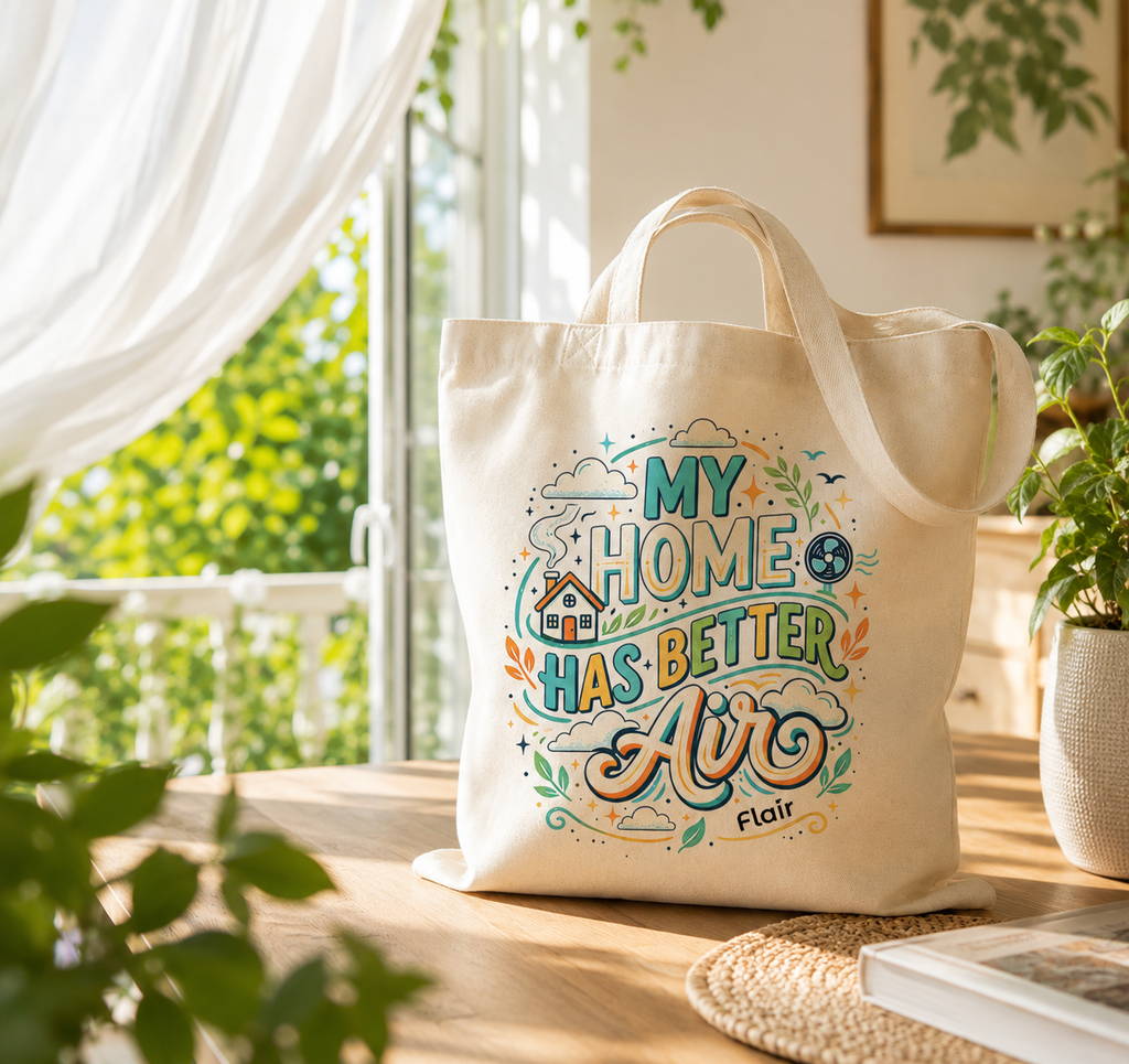 Flair Tote Bag - My Home has Better Air